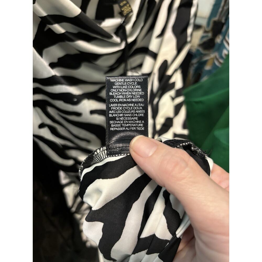 AFRM Black and White Zebra Print Mini Slip Dress - Picture 8 of 13
